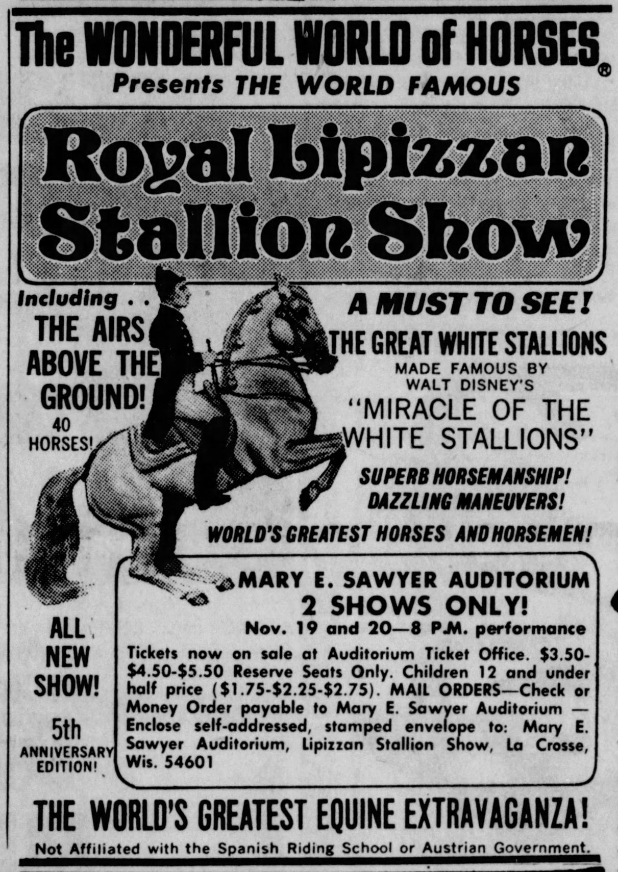 1974: Royal Lipizzan Stallion Show
